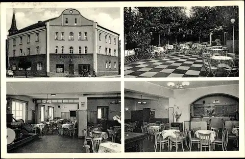 Ak Plattling im Gäuboden Niederbayern, Café Altmann, Bes. L. Altmann, Straßenansicht, Inneres