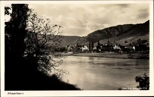 Ak Treis Karden an der Mosel, Flusspartie, Teilansicht vom Ort