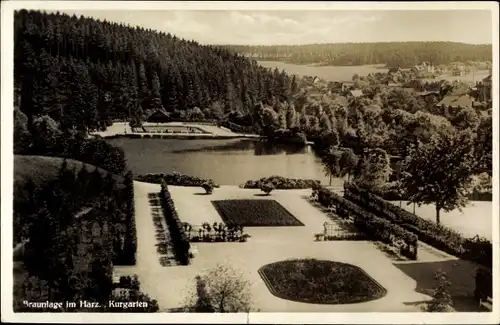 Ak Braunlage im Oberharz, Blick auf den Kurgarten 