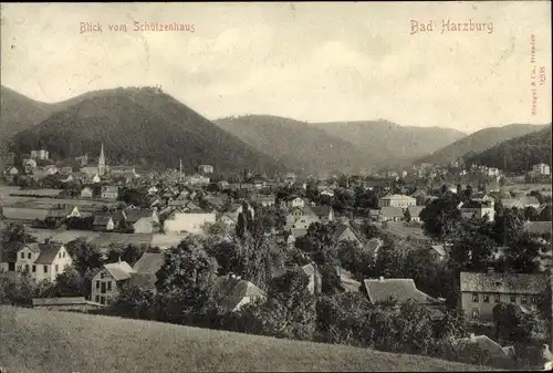 Ak Bad Harzburg in Niedersachsen, Blick vom Schützenhaus