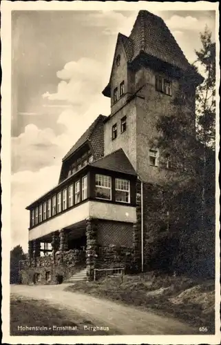 Ak Hohenstein Ernstthal in Sachsen, Das Berghaus, Veranda