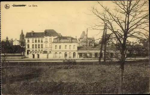 Ak Diksmuide Dixmude Westflandern, La Gare, Bahnhof, Gleisansicht