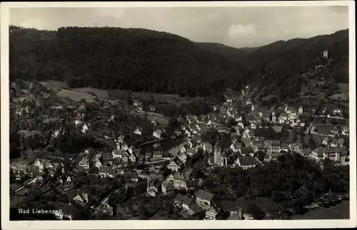 Ak Bad Liebenzell im Schwarzwald, Panorama der Ortschaft und Umgebung