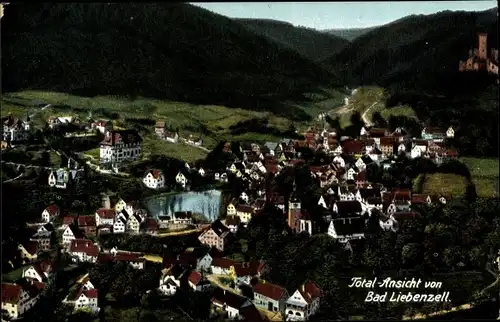 Ak Bad Liebenzell im Schwarzwald, Totalansicht der Ortschaft 