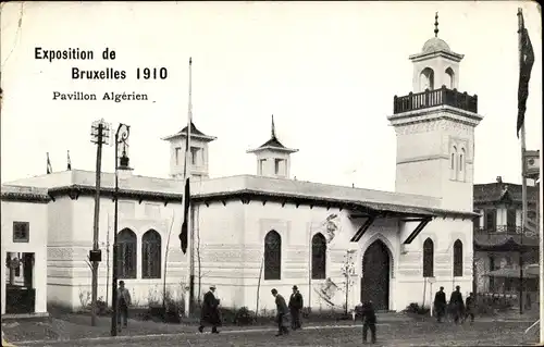 Ak Bruxelles Brüssel, Exposition 1910, Pavillon Algérien, vue de la rue