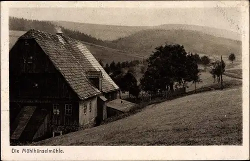 Ak Oberwiesenthal im Erzgebirge Sachsen, Mühlhänselmühle