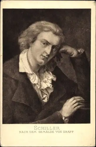 Künstler Ak Graff, Schriftsteller Friedrich von Schiller, Portrait