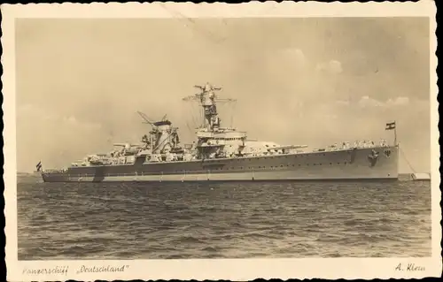 Ak Deutsches Kriegsschiff, Panzerschiff Deutschland