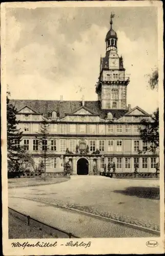 Ak Wolfenbüttel in Niedersachsen, Schloss, Außenansicht, Stengel