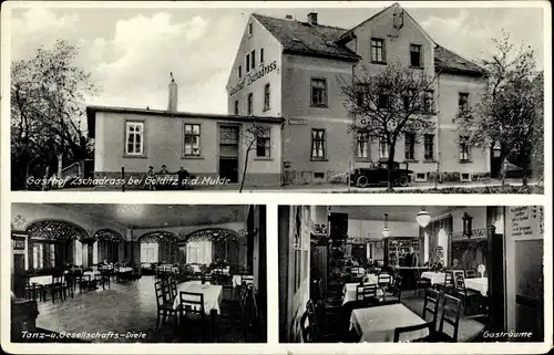 Ak Zschadraß Colditz in Sachsen, Gasthof Zschadrass, Bes. A. Sinkewitz, Tanzdiele, Gasträume