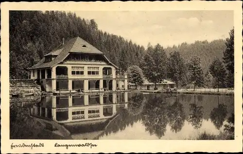 Ak Freudenstadt im Nordschwarzwald, Partie am Langenwaldsee, Haus am See