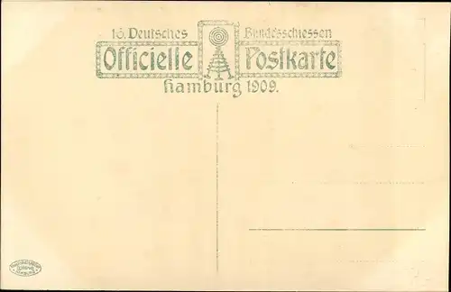 Ak Hamburg Mitte, Festzug, 16. Deutsches Bundesschießen 1909