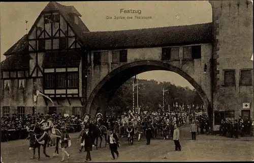 Ak Hamburg Mitte, Festzug, 16. Deutsches Bundesschießen 1909, Die spitze des Festzuges