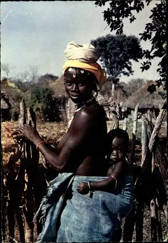Ak Afrikanische Mutter mit Kind