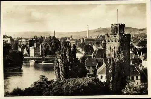 Ak Heilbronn am Neckar, Blick auf den Ort, Turm