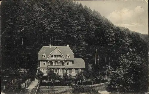 Ak Bad Liebenzell im Schwarzwald, Kurhaus Monbachtal, Außenansicht, Wald