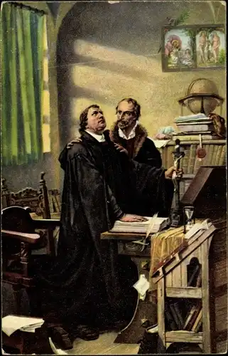 Künstler Ak Pauwies, W. Ferdinand, Luther und Melanchthon, Stengel 29449
