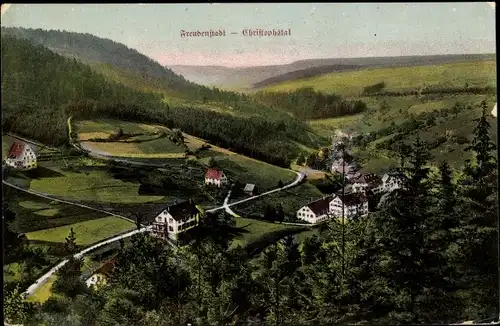 Ak Freudenstadt im Nordschwarzwald, Blick in das Christophstal