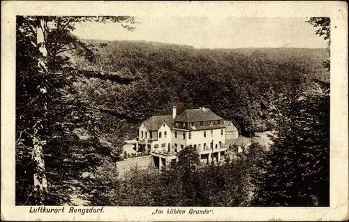 Ak Rengsdorf in Rheinland Pfalz, Hotel Im kühlen Grunde, Außenansicht, Inh. Friedrich Moll, Wald