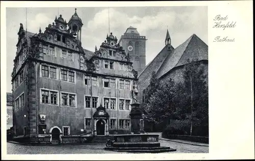 Ak Bad Hersfeld in Hessen, Blick auf das Rathaus