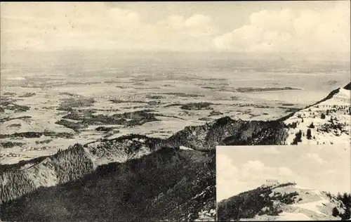 Ak Oberbayern, Blick von der Hochrieß auf den Chiemsee 