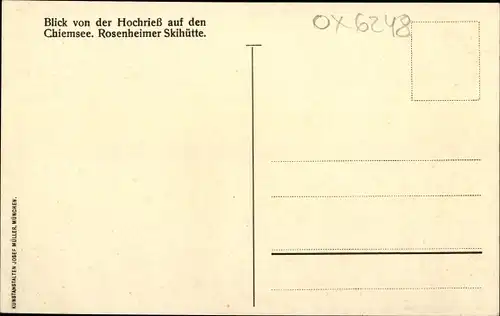 Ak Oberbayern, Blick von der Hochrieß auf den Chiemsee 