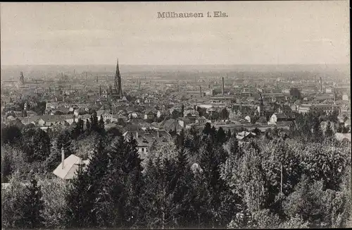 Ak Mulhouse Mülhausen Elsass Haut Rhin, Panorama vom Ort