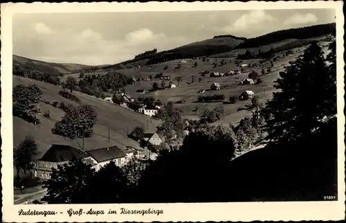 Ak Velká Úpa Groß Aupa Pec pod Sněžkou Riesengebirge Reg. Königgrätz, Panorama vom Ort