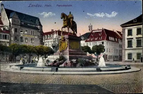 Ak Landau in der Pfalz, Blick auf den Paradenplatz