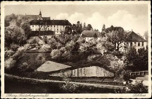 Ak Bad Iburg in Niedersachsen,Teutoburger Wald, Schloss, Fluss