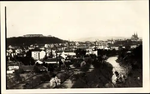 Foto Ak Brno Brünn Südmähren, Panoramablick auf die Stadt