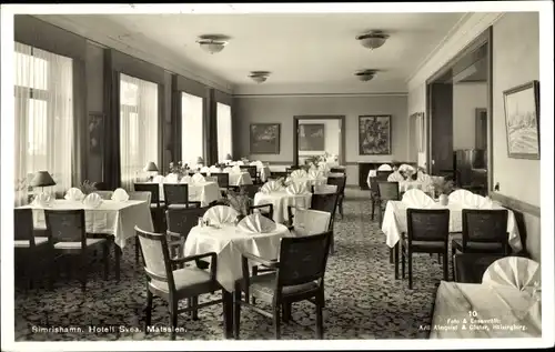 Ak Simrishamn Schweden, Hotel Svea, Speisesaal