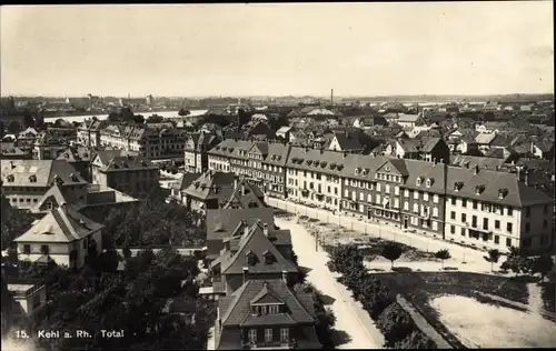 Ak Kehl am Rhein Baden Württemberg, Totalansicht von der Stadt