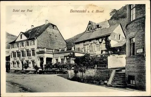 Ak Bernkastel Kues im Moseltal, Hotel zur Post