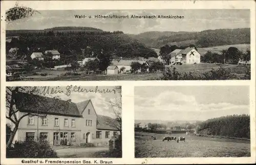 Ak Almersbach Rheinland Pfalz, Gasthof und Fremdenpension