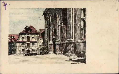 Künstler Ak Lark, B., Cheb Eger Reg. Karlsbad, Sankt Clara