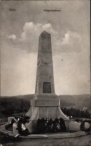 Ak Vöhl Hessen, Kriegerdenkmal