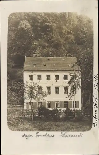 Foto Ak Tharandt im Erzgebirge, Wohnhaus