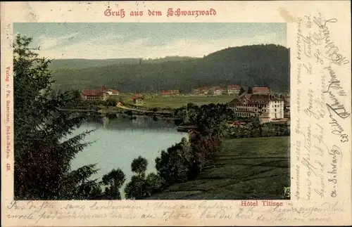 Ak Titisee Neustadt im Breisgau Hochschwarzwald, Höllental, Partie bei Höllensteig, Hotel Titisee