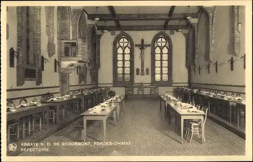 Ak Forges Chimay Wallonien Hennegau, Abbaye N. D. de Scourmont, Réfectoire