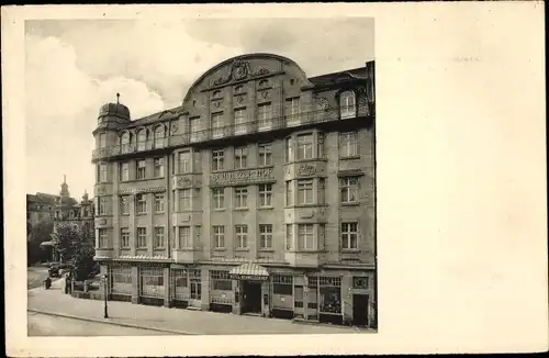 Ak Frankfurt am Main, Hotel Hospiz Schweizerhof, Straßenansicht