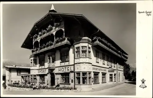 Ak Igls Innsbruck in Tirol, Sport Hotel, Café