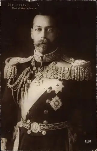 Ak King George V., König Georg V. von England, Portrait in Uniform