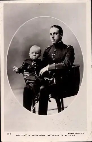 Ak König Alfons XIII. von Spanien, Alfons Pius de Borbón, Fürst von Asturien