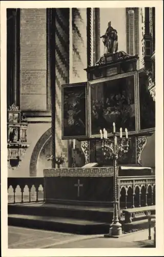 Ak Brandenburg an der Havel, St. Gotthardt Kirche, Altar von Wilhelm Gulden