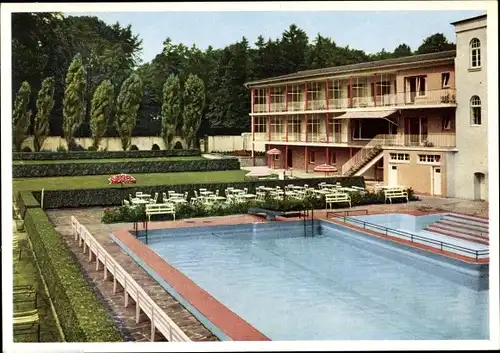 Ak Breitscheid Ratingen Nordrhein Westfalen, Hotel Krummenweg, Inh. J. Doerenkamp, Schwimmbad