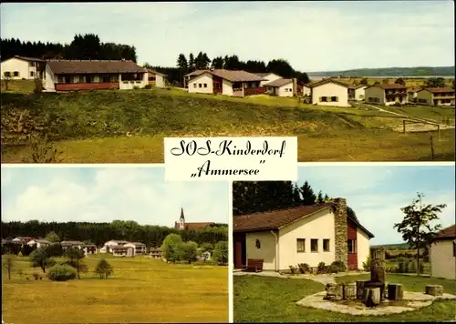 Ak Dießen am Ammersee Oberbayern, SOS Kinderdorf, Wohnhäuser, Siedlung