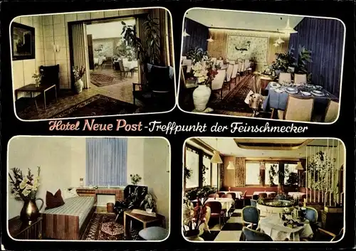 Ak Biessenhofen Allgäu, Hotel Neue Post, Treffpunkt der Feinschmecker