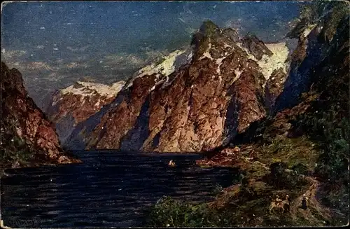 Künstler Ak Osterley, Carl, Fjord in Norwegen, Landschaftsansicht