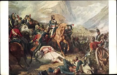 Künstler Ak Philippoteaux, Le Général Bonaparte à la Bataille de Rivoli, 14 Janvier 1797